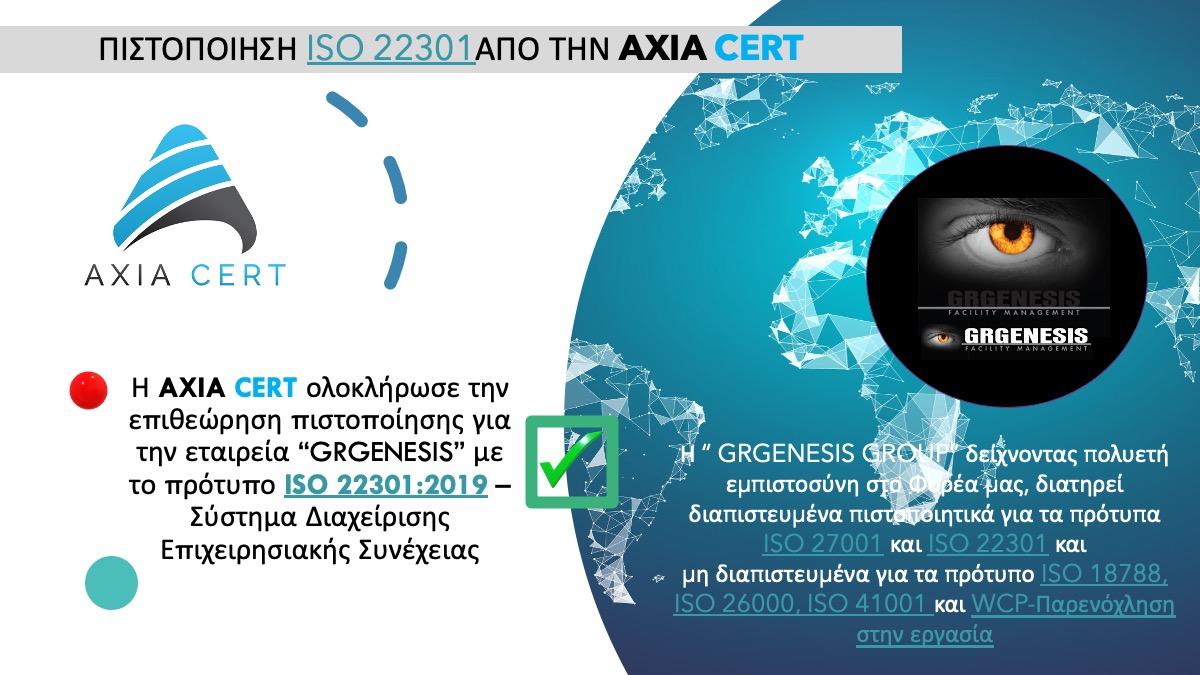 Axia Cert Φορέας Πιστοποίησης ISO